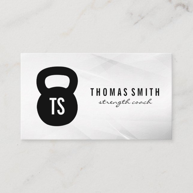 Kettle Bell Logo | Monogram Business Card (Front)