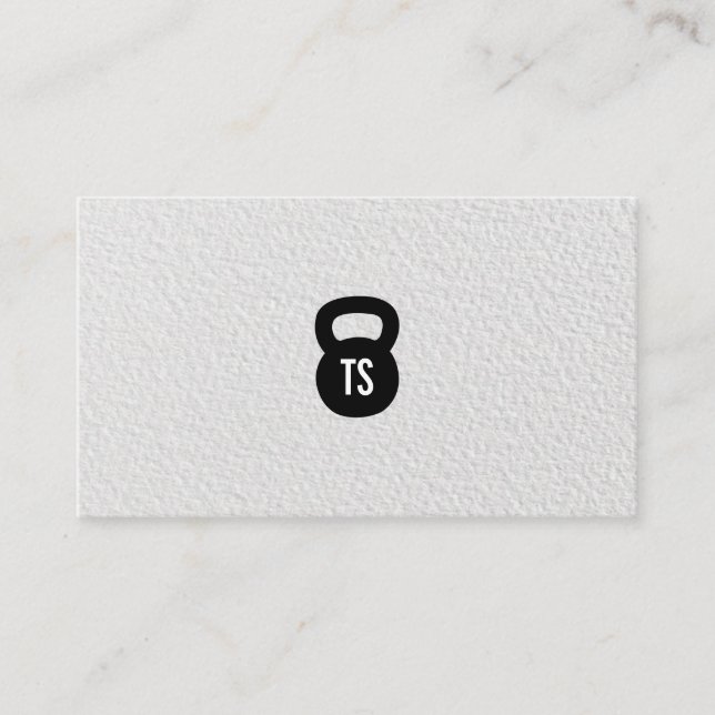 Kettle Bell Personal Trainer Simple Clean Business Card (Front)