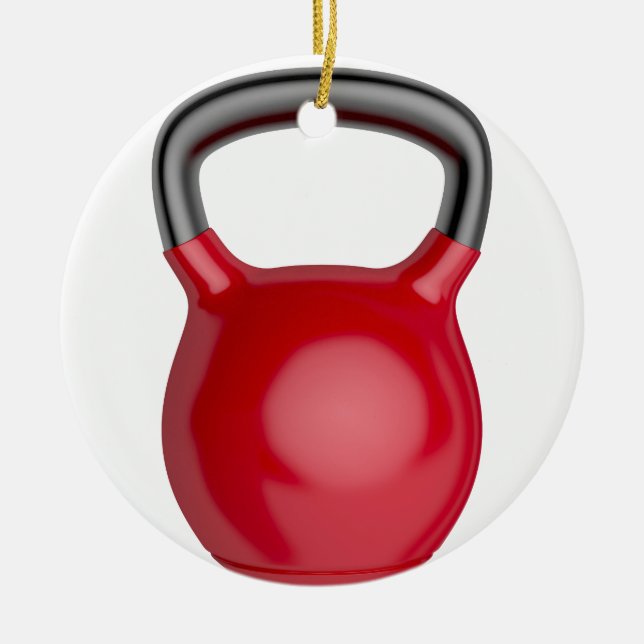 Kettlebell Ceramic Tree Decoration (Front)