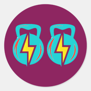 kettlebell classic round sticker