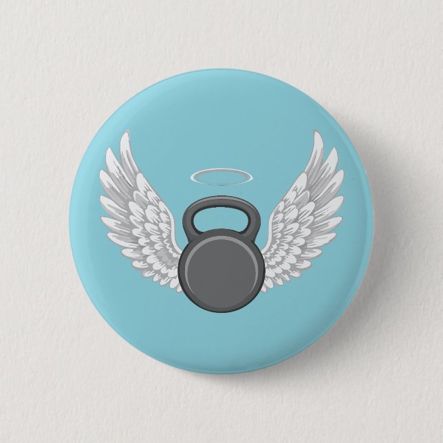 Kettlebell Heaven 6 Cm Round Badge (Front)