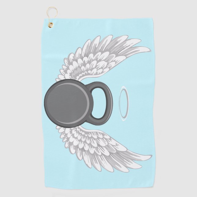 Kettlebell Heaven Golf Towel (Front)