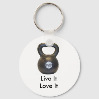 kettlebell, Live ItLove It Key Ring
