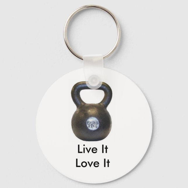 kettlebell, Live ItLove It Key Ring (Front)