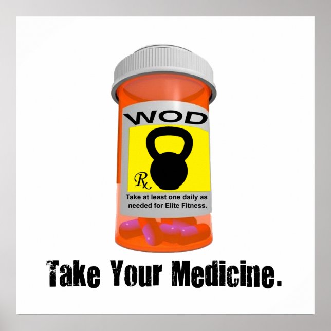 Kettlebell RX  Bottle - Take Your Medicine Poster (Front)