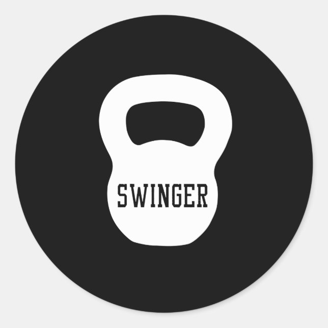 Kettlebell Swinger Classic Round Sticker (Front)