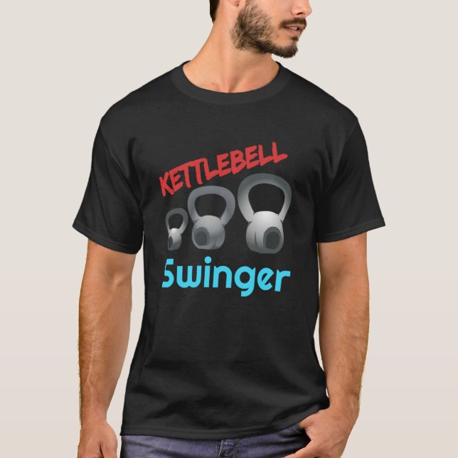 Kettlebell Swinger Workout Gym WOD T-Shirt (Front)