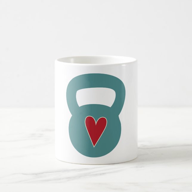 Kettlebell With A Heart Coffee Mug (Center)