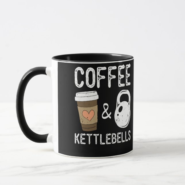 Kettlebells Coffee HIIT Fitness Workout Gym Mug (Left)