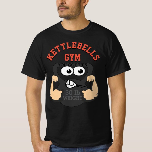 Kettlebells Gym Workout T-Shirt (Front)