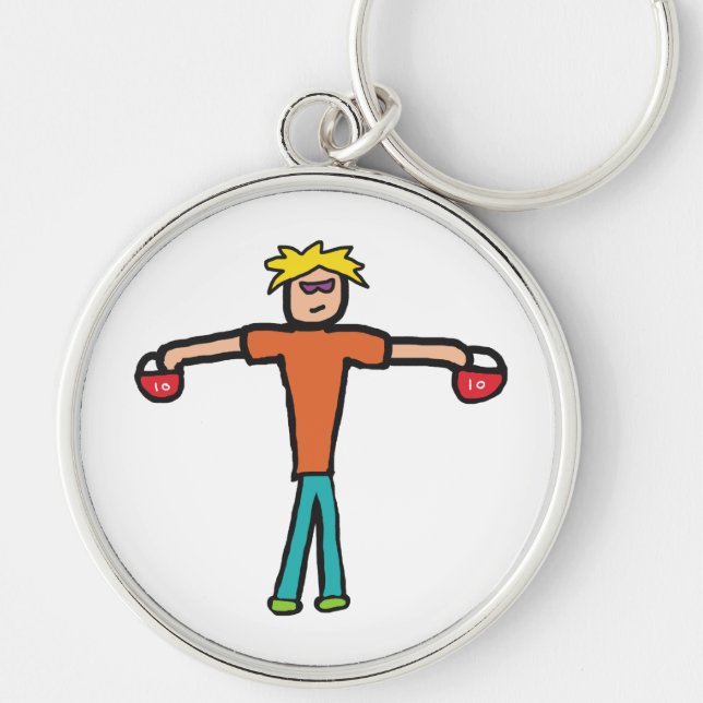 Kettlebells Key Ring (Front)