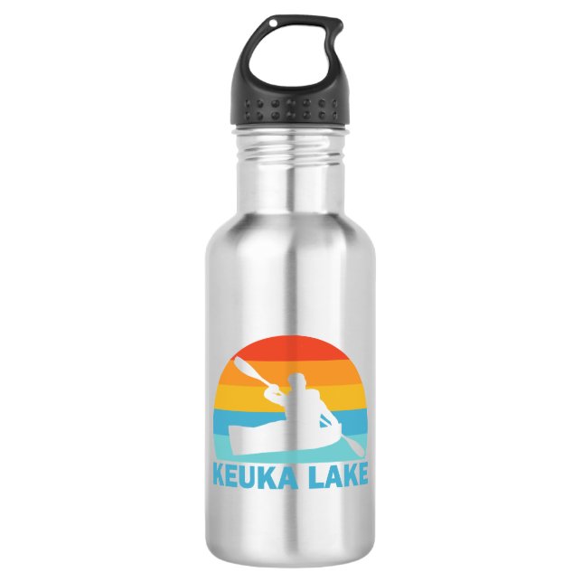 Keuka Lake New York Kayak 532 Ml Water Bottle (Front)