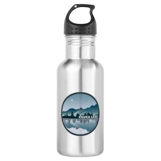 Keuka Lake New York Reflection 532 Ml Water Bottle (Front)