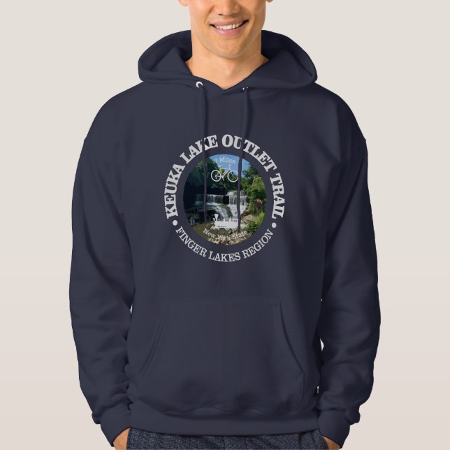 Keuka Lake Outlet Trail (cycling c) Hoodie (Front)