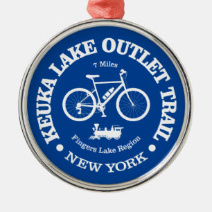 Keuka Lake Outlet Trail (cycling) Metal Ornament