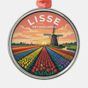Keukenhof Tulip Fields Netherlands Metal Ornament