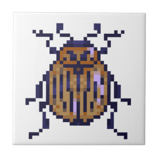 Kever oker pixelart ceramic tile