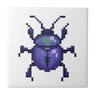 Kever paars pixelart ceramic tile