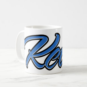 Kevin first name name blue cup coffee cup
