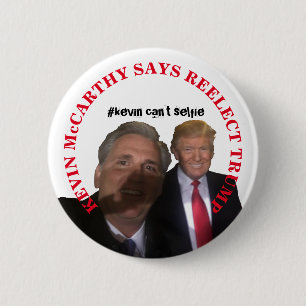 Kevin McCarthy says Re-elect Trump 6 Cm Round Badge