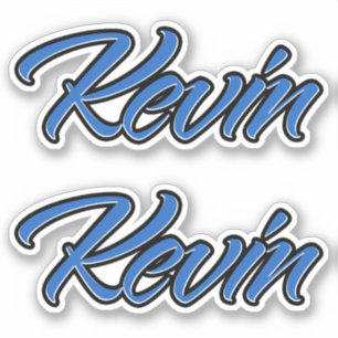Kevin name blue sticker Sticker Sticker Sticker