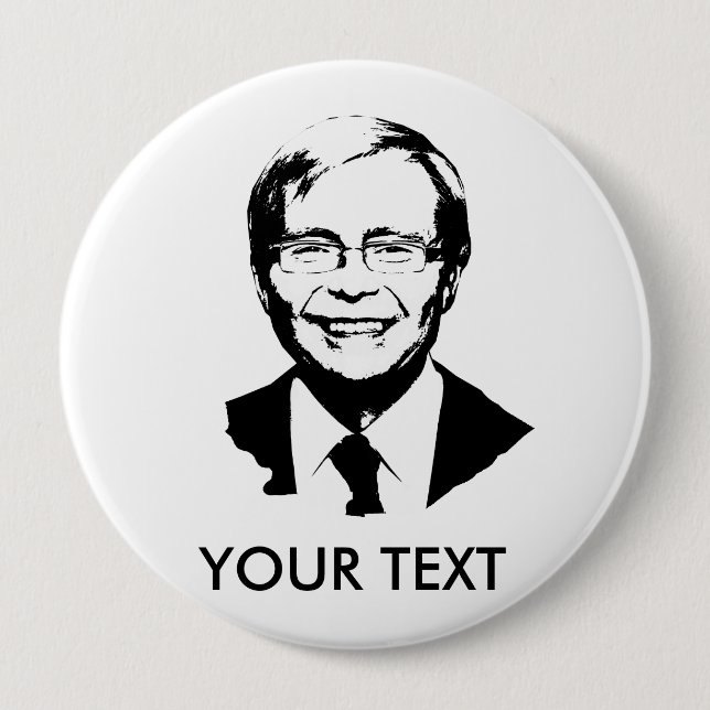 Kevin Rudd 10 Cm Round Badge (Front)