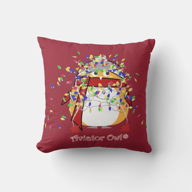 Kevin Tangled in Lights Cushion (Front)