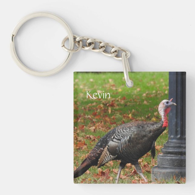 Kevin The Turkey - Old Wethersfield , CT (2 pics) Key Ring (Front)