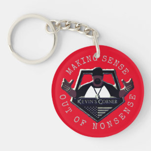 Kevin's Corner Logo with the US Flag Key Ring
