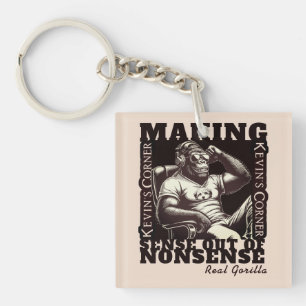 Kevin's Corner Political Commentary Real Gorilla Key Ring
