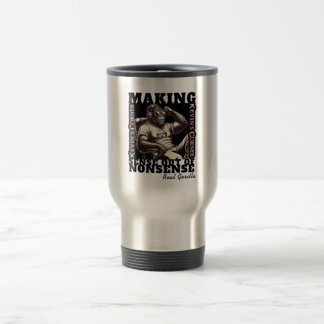 Kevin's Corner Political Commentary Real Gorilla Travel Mug (Center)