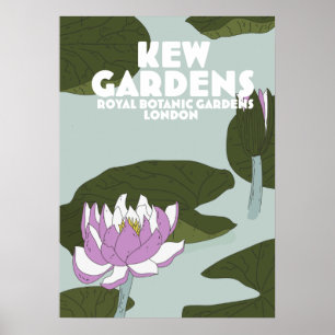Kew Gardens London travel poster