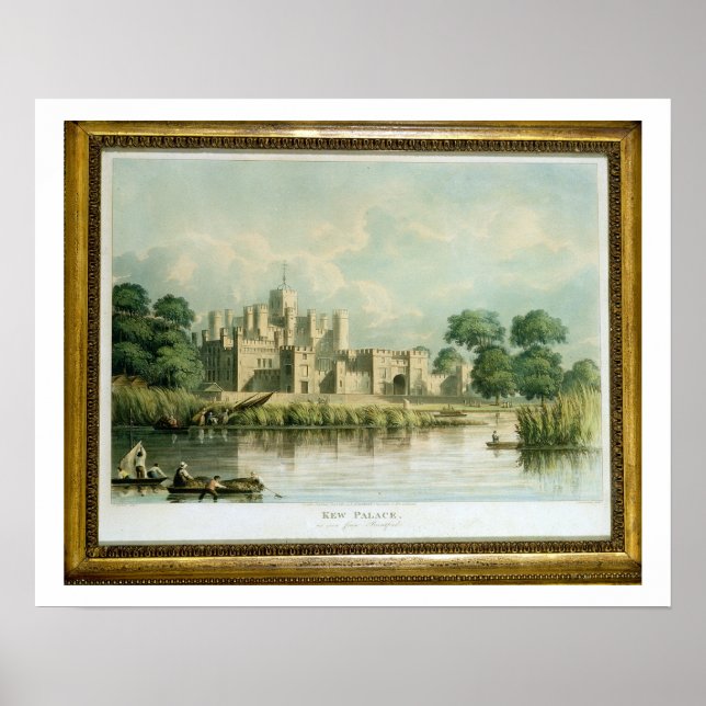 Kew Palace as seen from Brentford, engraved by Tho Poster (Front)