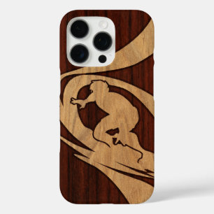 Kewalos Hawaiian Surfer Koa Faux Wood  iPhone 16 Pro Case