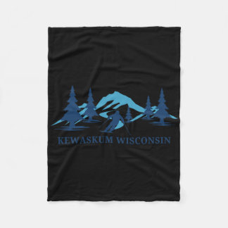 Kewaskum Wisconsin Ski Resort Skiing Skier  Fleece Blanket