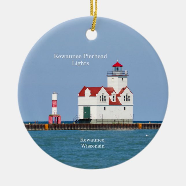 Kewaunee Pierhead Lights ornament (Front)