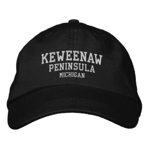 Keweenaw Peninsula Michigan Embroidered Hat