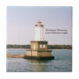 Keweenaw Waterway Lower Entrance Light tile