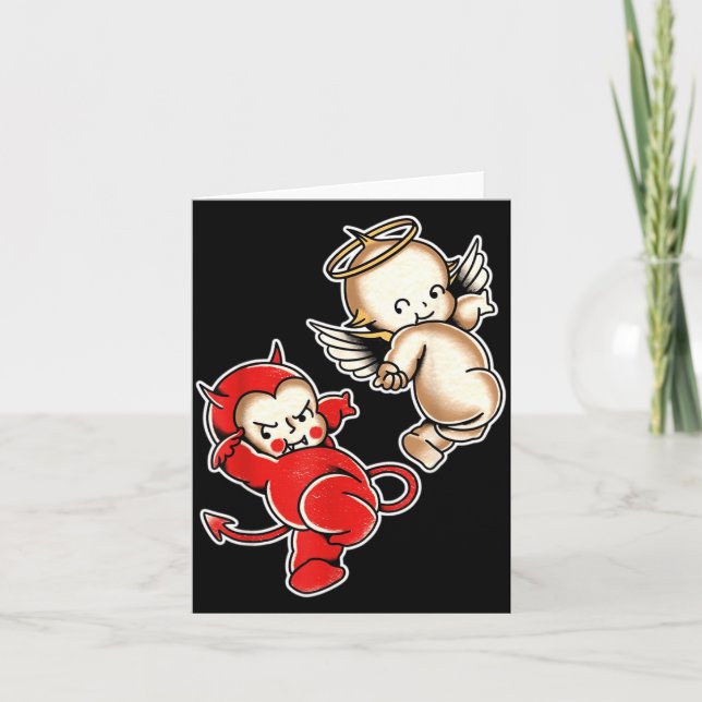Kewpie Baby Devil Angel Cherubs Card (Front)