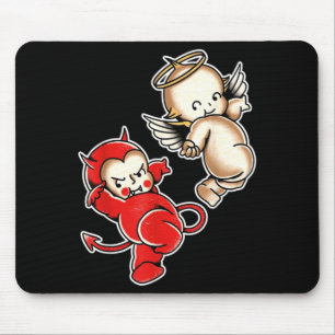 Kewpie Baby Devil Angel Cherubs Mouse Pad