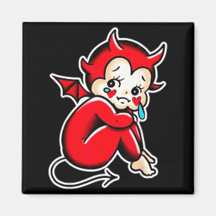 Kewpie Baby Devil Crying Sad Demon Magnet