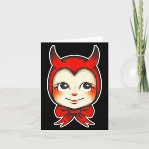 Kewpie Baby Devil Cute Tattoo Card