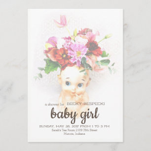 Kewpie Baby Shower Invitation