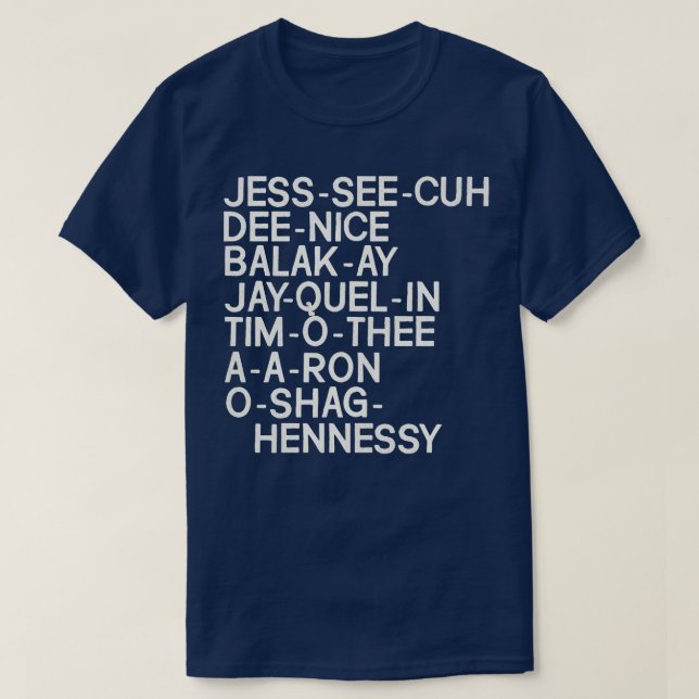 Key and Peele Substitute Teacher Names T-Shirt (Design Front)