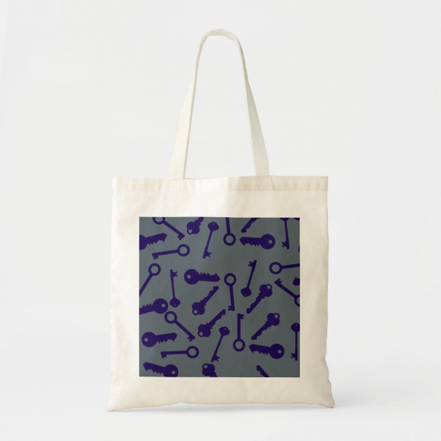 Key Blue Pattern Product Tote Bag (Front)