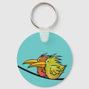 Key Chain, 2 Birds on a Wire Ring