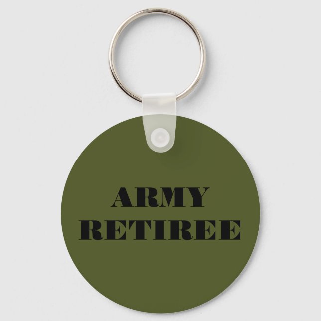 Key Chain Army Retiree (Front)