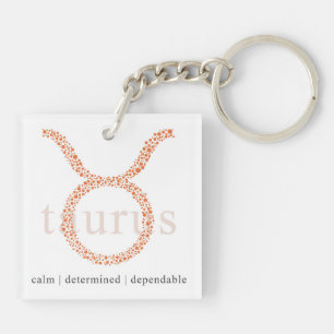 Key chain: Astrology Taurus Sign Key Ring