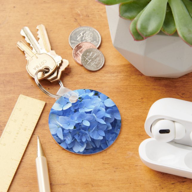 Key Chain - Basic - Blue Hydrangea (Desk)