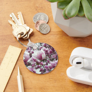 Key Chain - Basic - Saucer Magnolia
